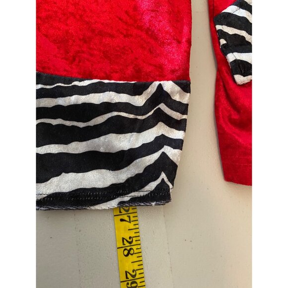California Costumes Pimp Red Velvet Zebra Flared Pants Adult Large - Picture 16 of 16